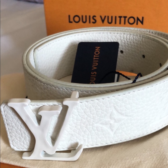 LV Shape Reversible Belt Limited Edition Monogram Prism PVC and Leather  Wide 90